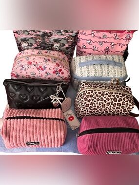 NWT Cosmetic Bags stuffed with goodies
